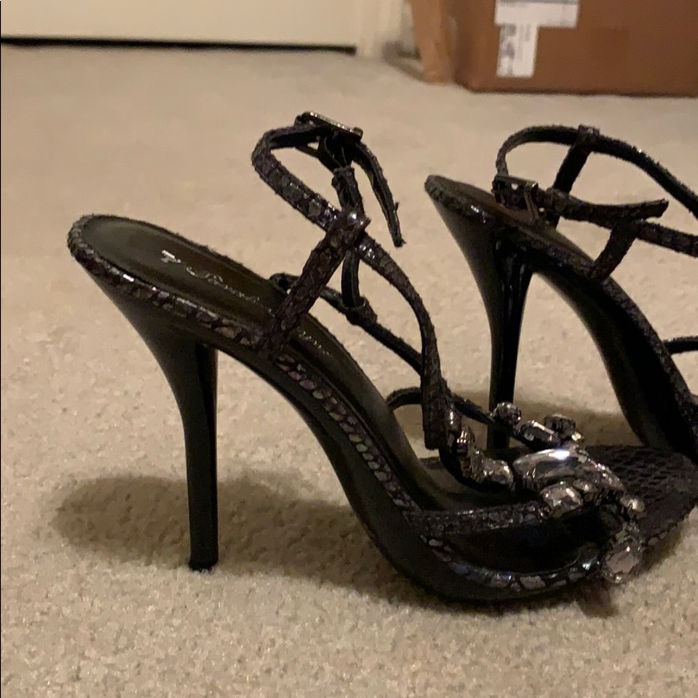 Black Rhinestone Heels - Picture 3 of 4